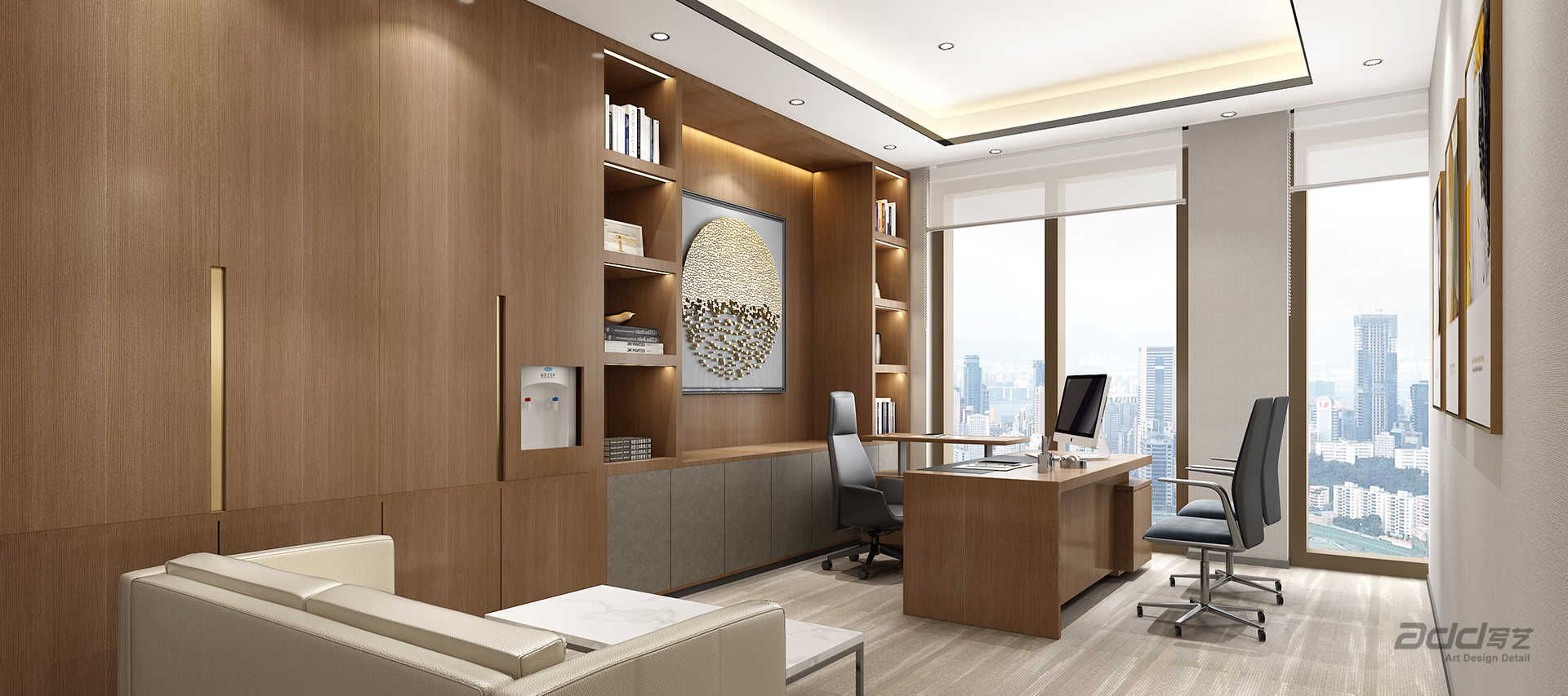 財(cái)通證券寫字樓裝修-董事長(zhǎng)室-pc
